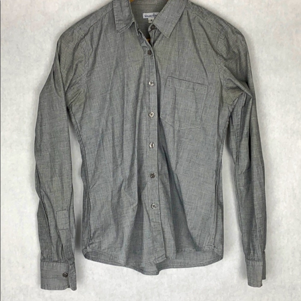 Steven Alan grey reverse seam shirt
